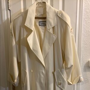 Gallery Women's Classic Ivory Trench Coat